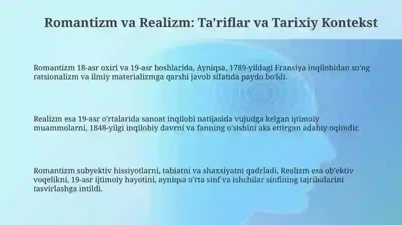 Romantizm va Realizm 3