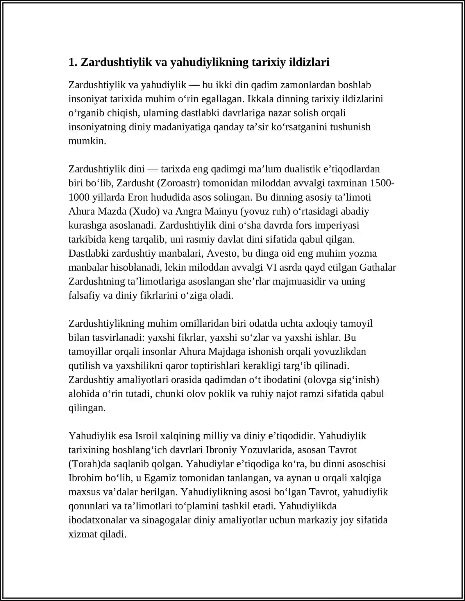 ZARDUSHTIYLIK VA YAHUDIYLIK 3