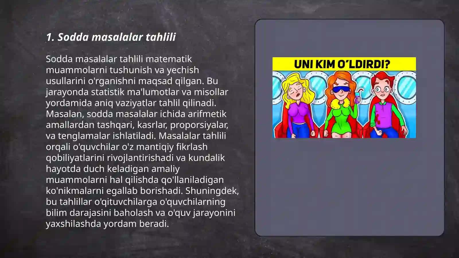 Sodda va murakkab masalalar 3