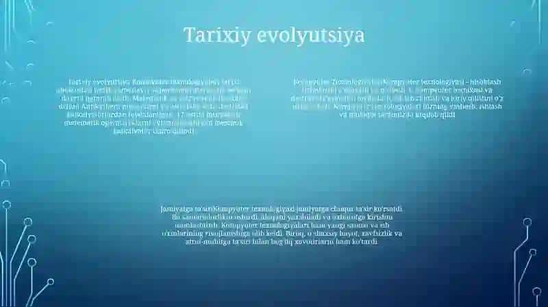 Kompyuter Texnologiyalari 3