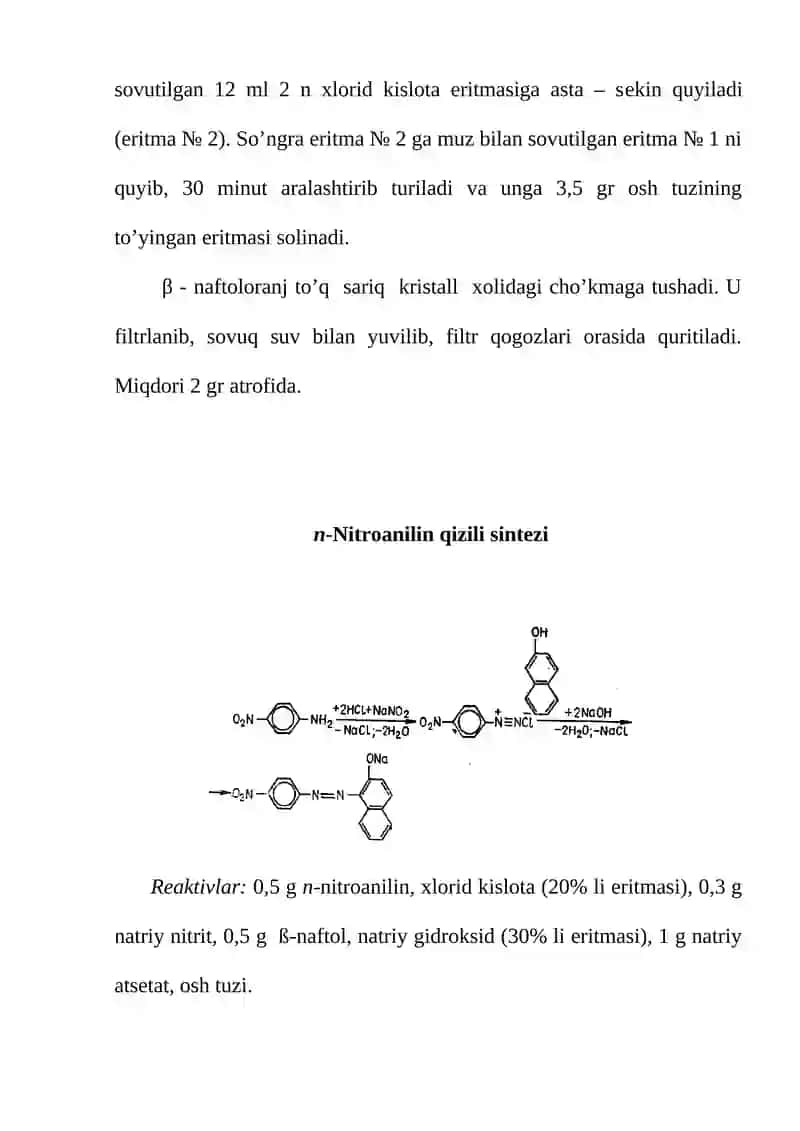 P- Nitro Atsetelinid Sintezi 3