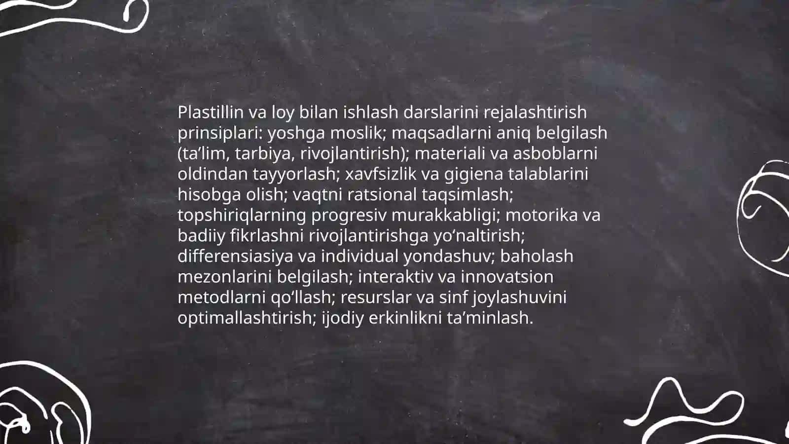 Plastillin va loy bilan ishlash darslarini tashkil etish metodikasi 3