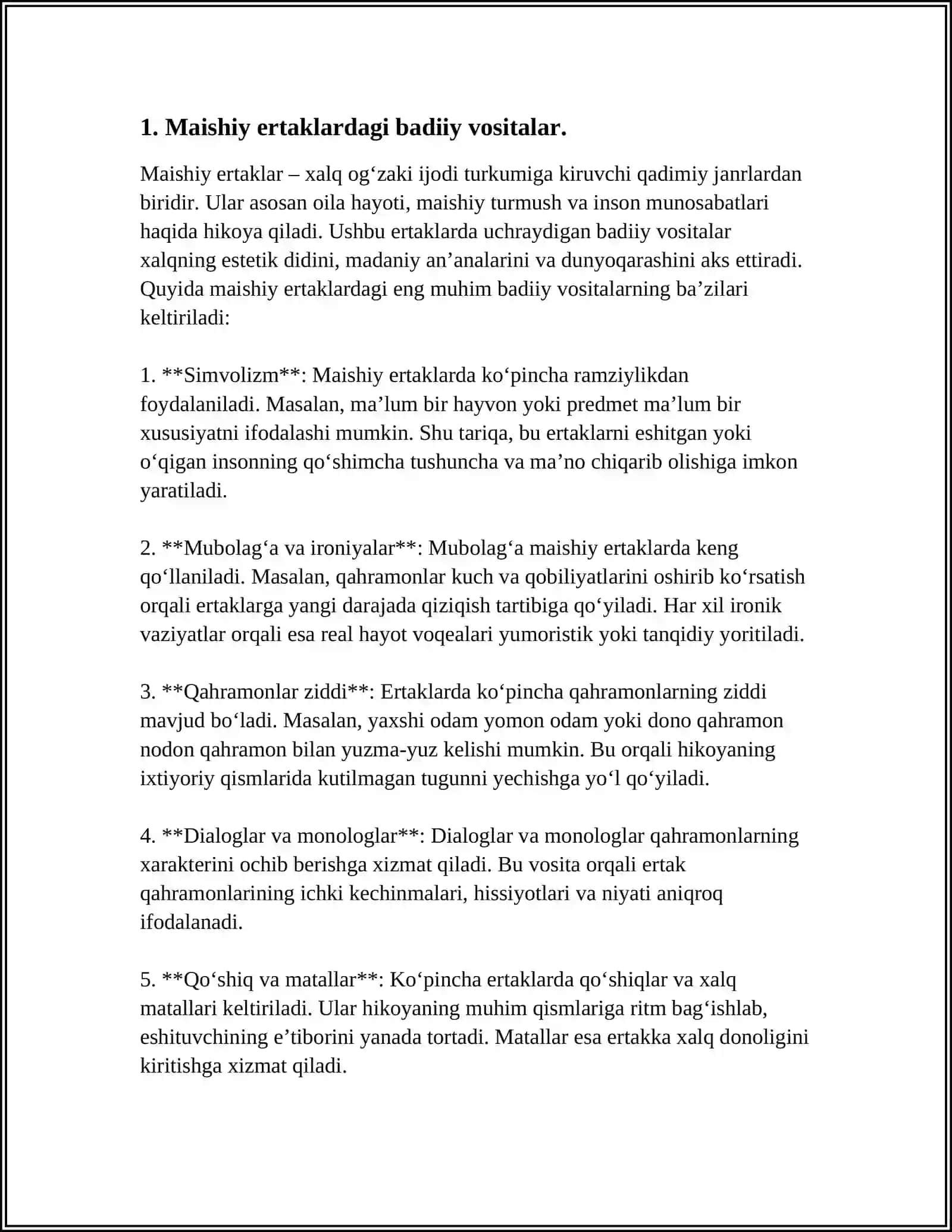MAISHIY ERTAKLARDAN TAHLIL QILISH 3