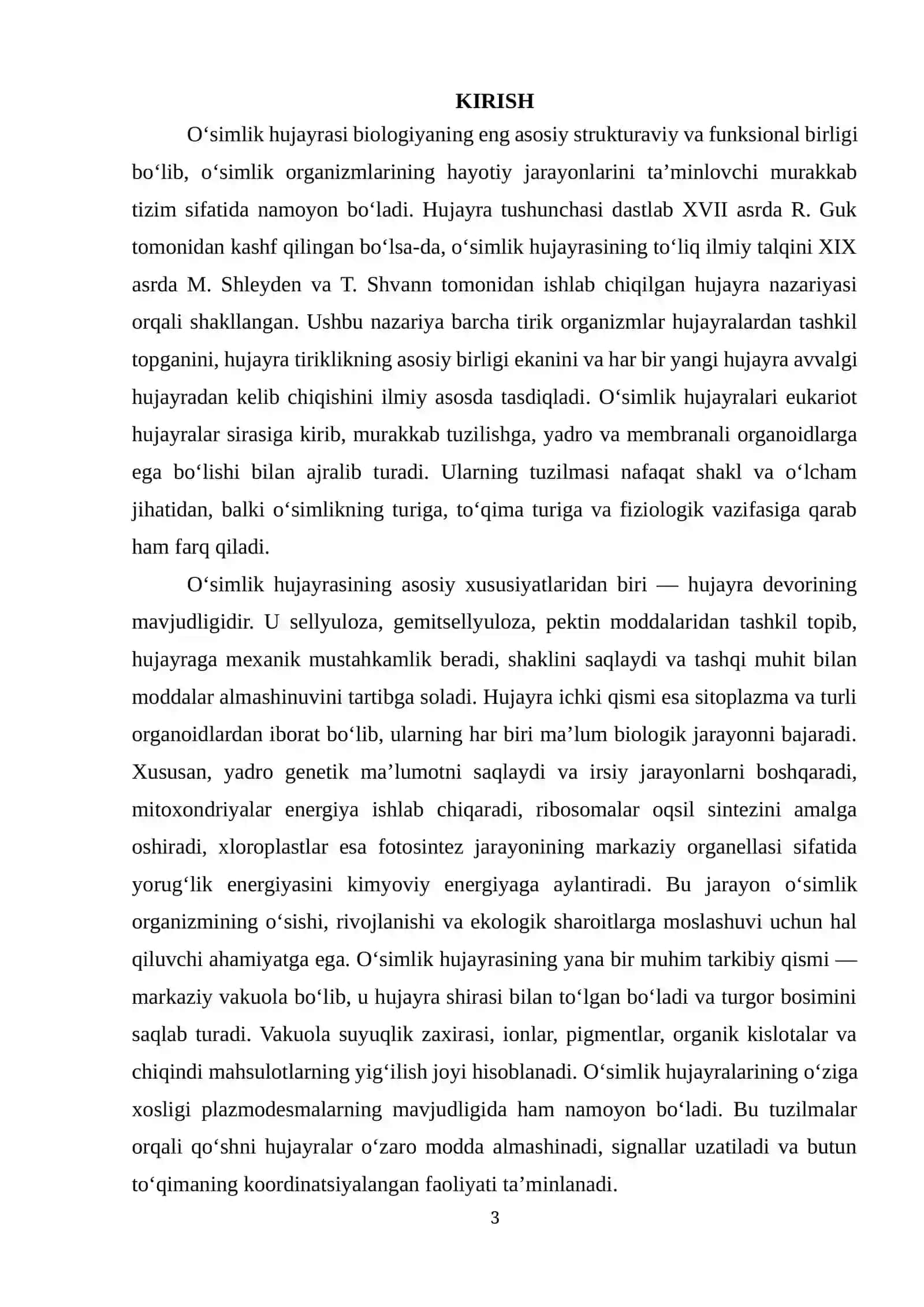 O‘simlik hujayrasining tuzilishi 3