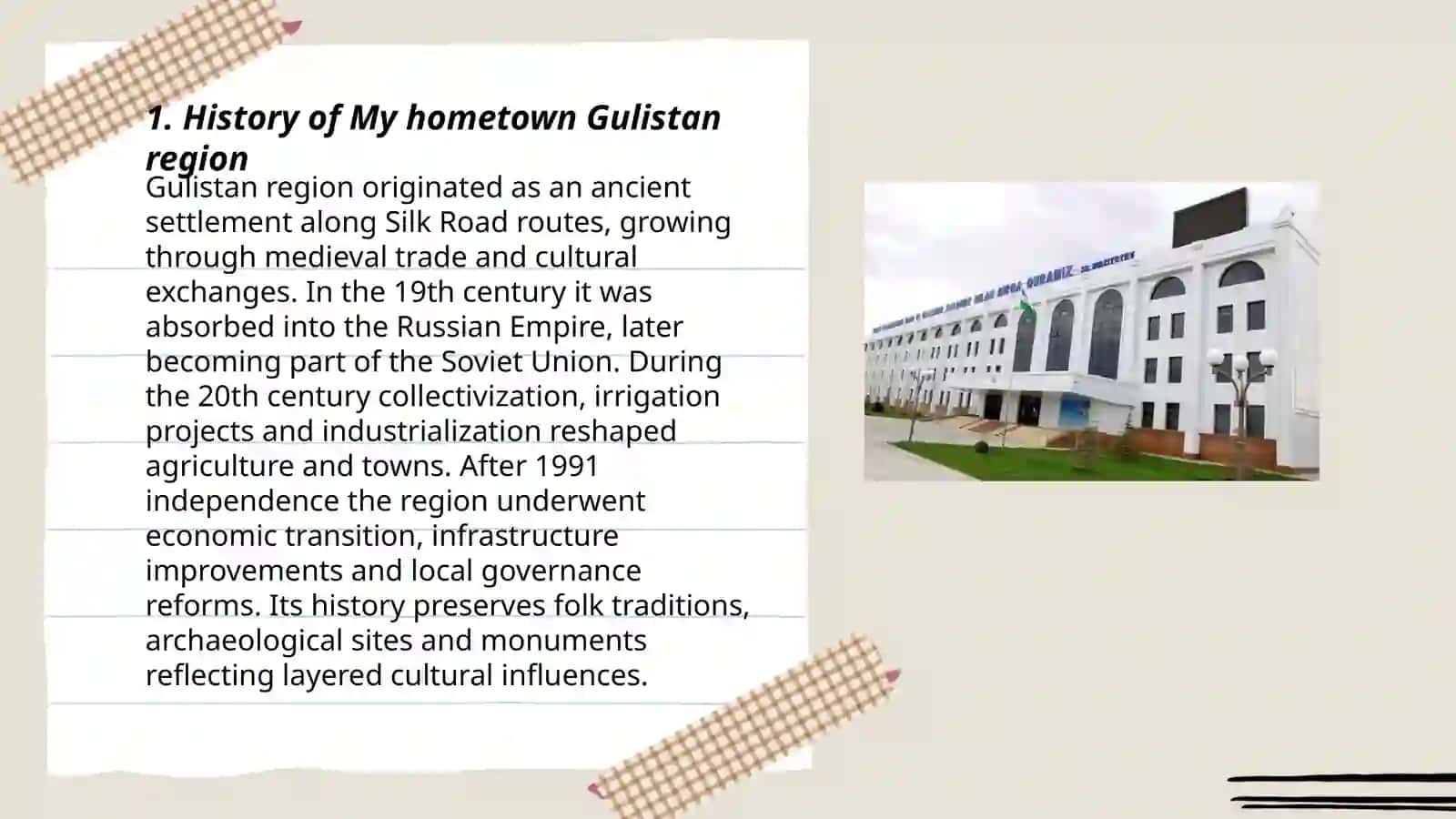 History of Gulistan region 3