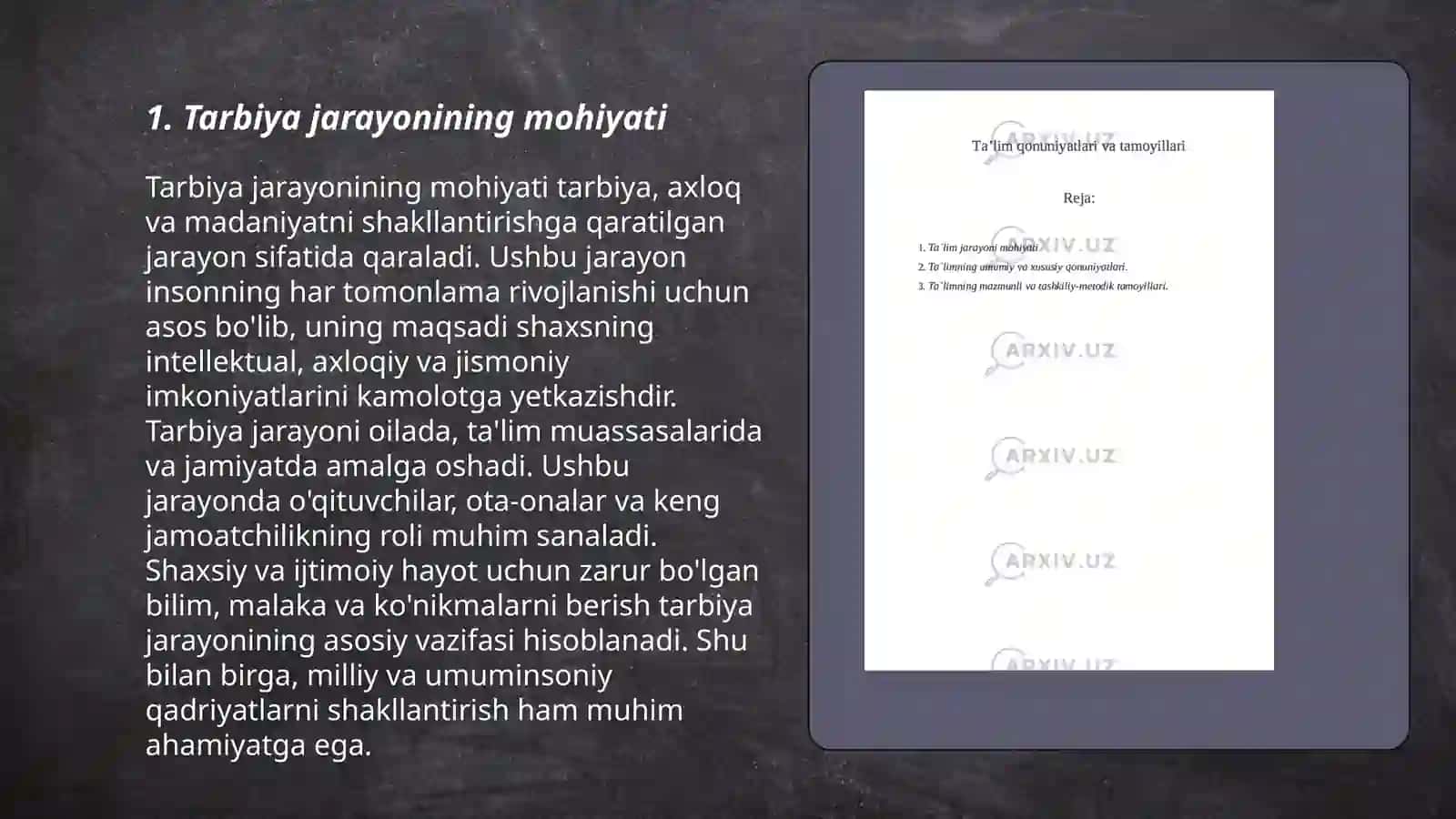 Tarbiya jarayoning mohiyati va mazmuni 3
