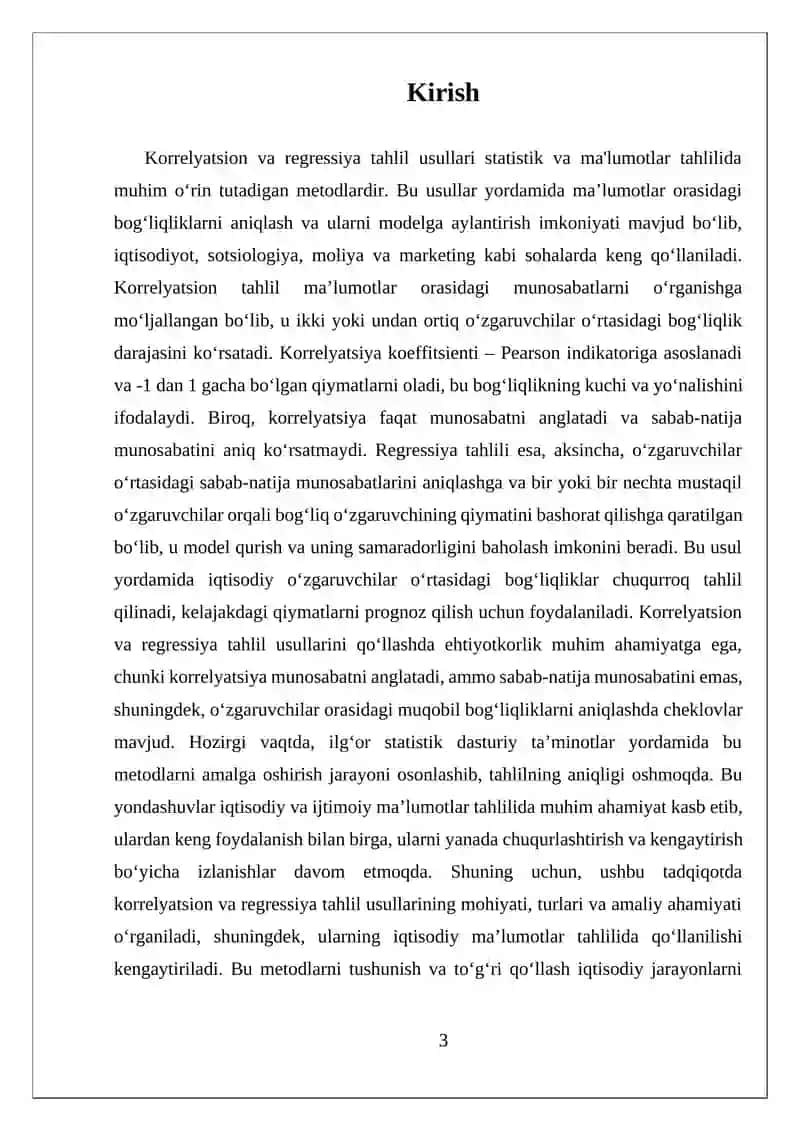 KORRELYATSION VA REGRESSION TAHLIL USULARI 3