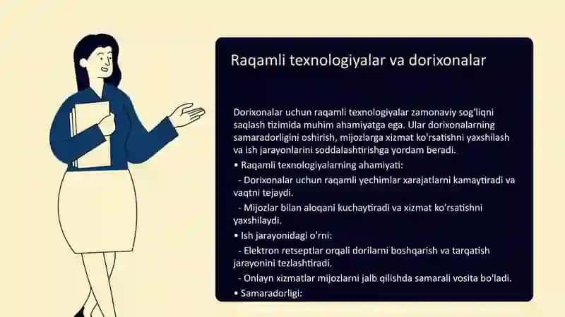 Dorixonalar uchun raqamli texnologiyalar 3