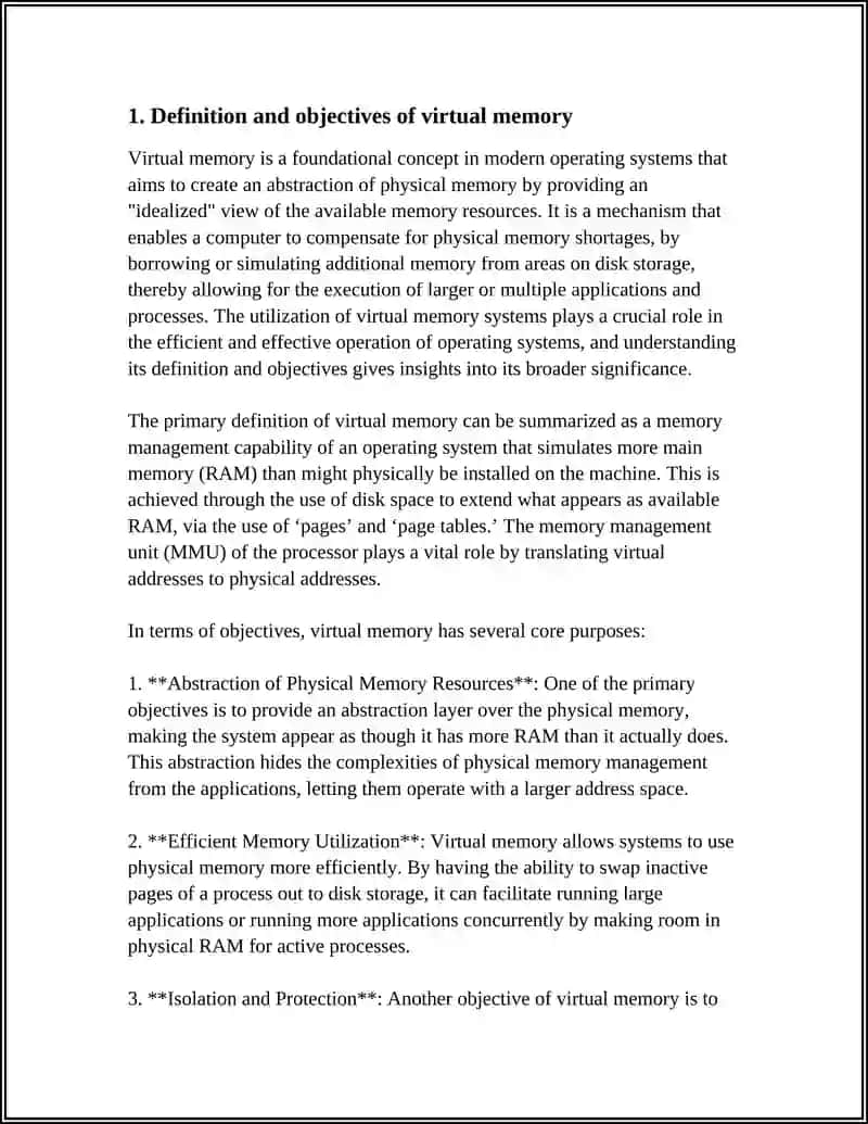 THE CONCEPT OF VIRTUAL MEMORY IN OPERATING SYSTEMS 3