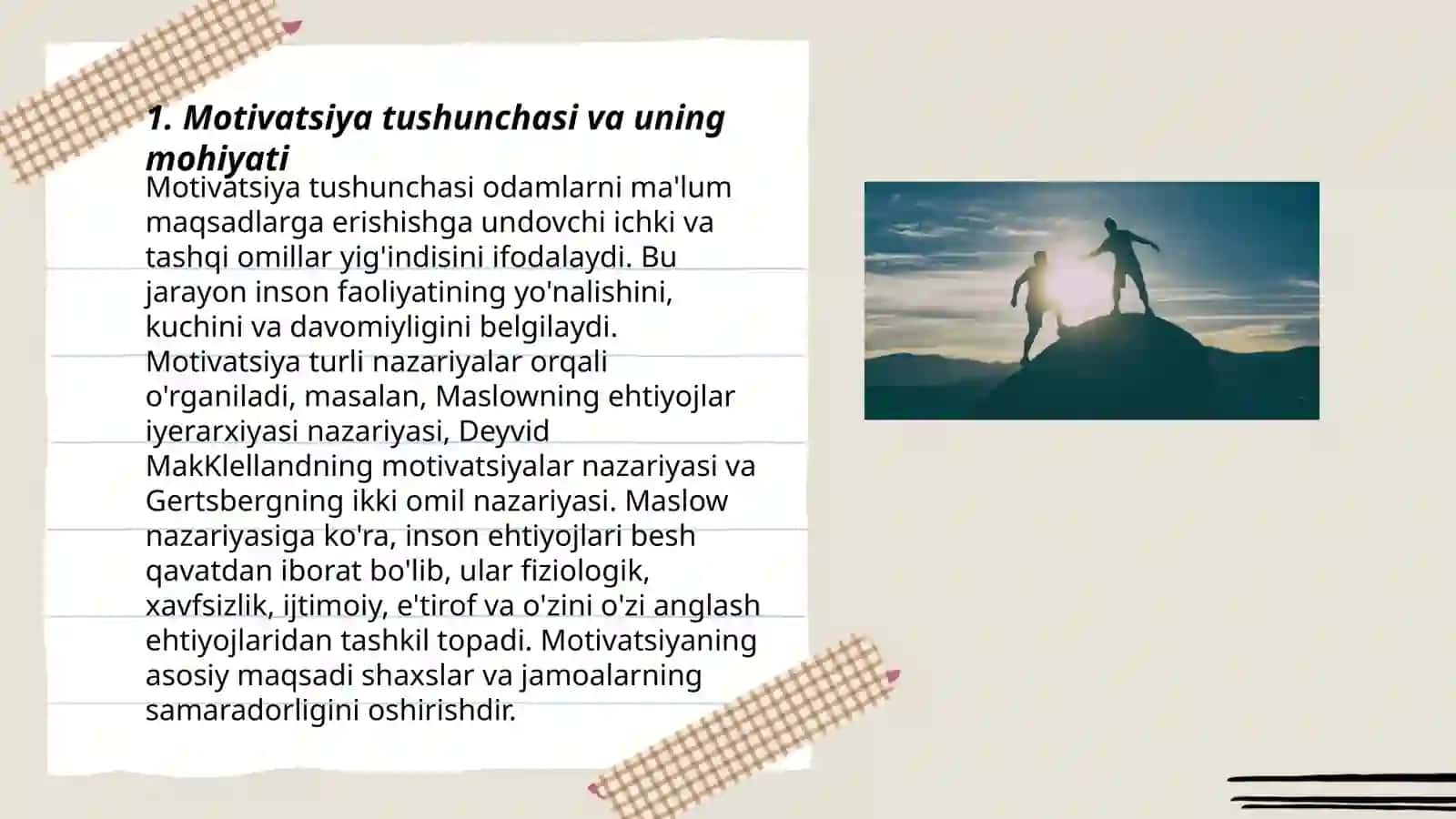 Motivatsiya haqida umumiy tushuncha 3