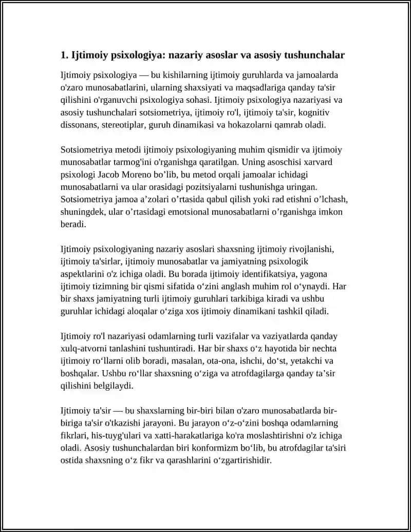 IJTIMOIY PSIXOLOGIYA. SOTSIOMETRIYA METODI 3