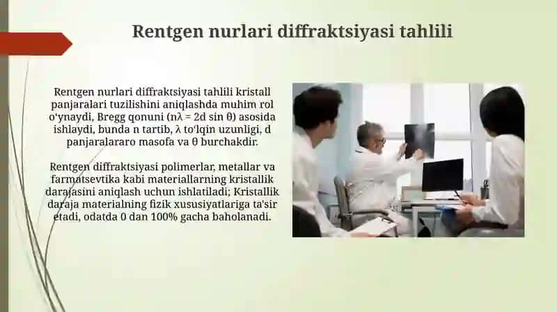 Rentgen nurlari diffraktsiyasi tahlili 3