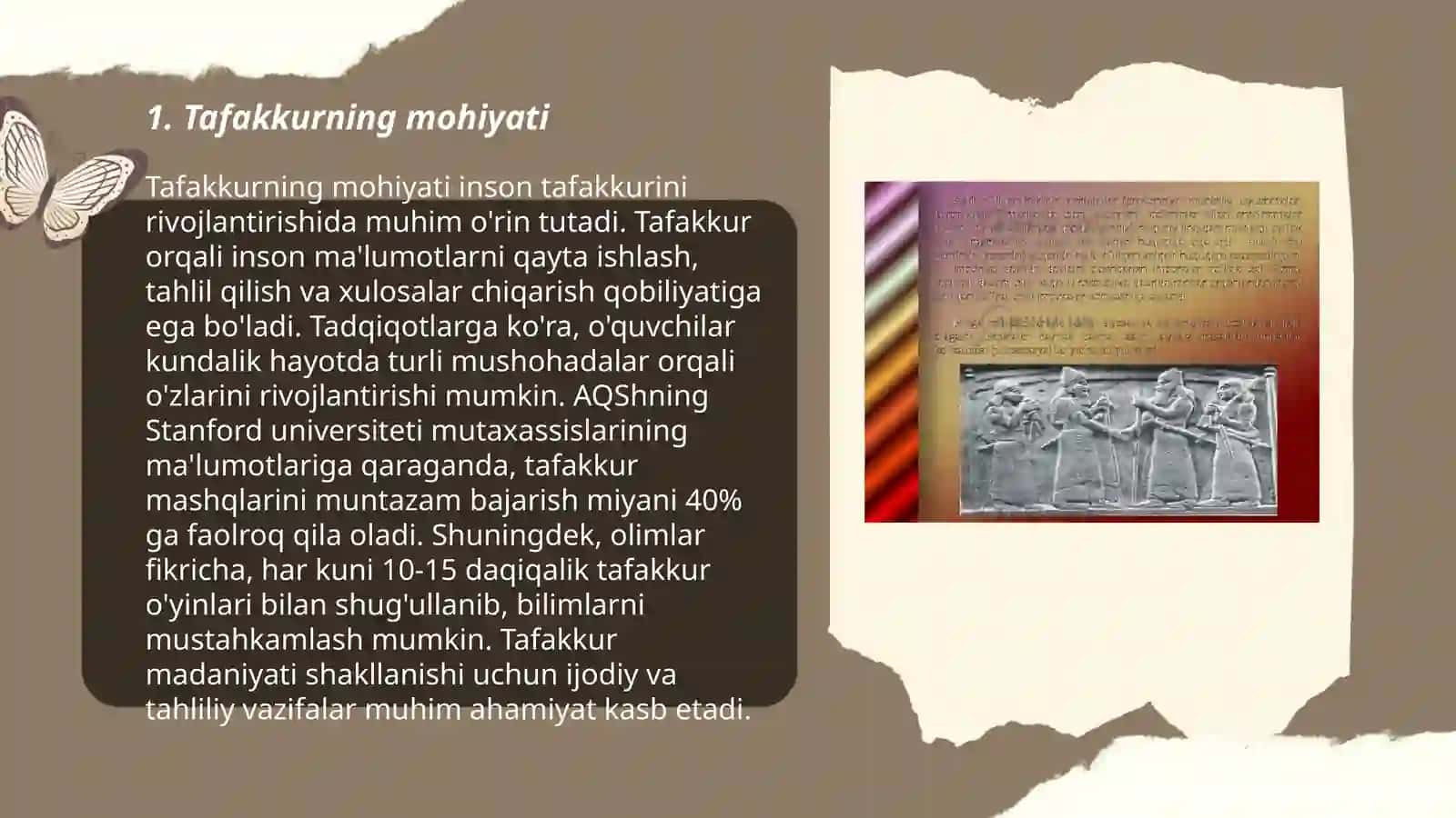 Tafakkur shakllari:tushuncha, hukm va xulosa 3