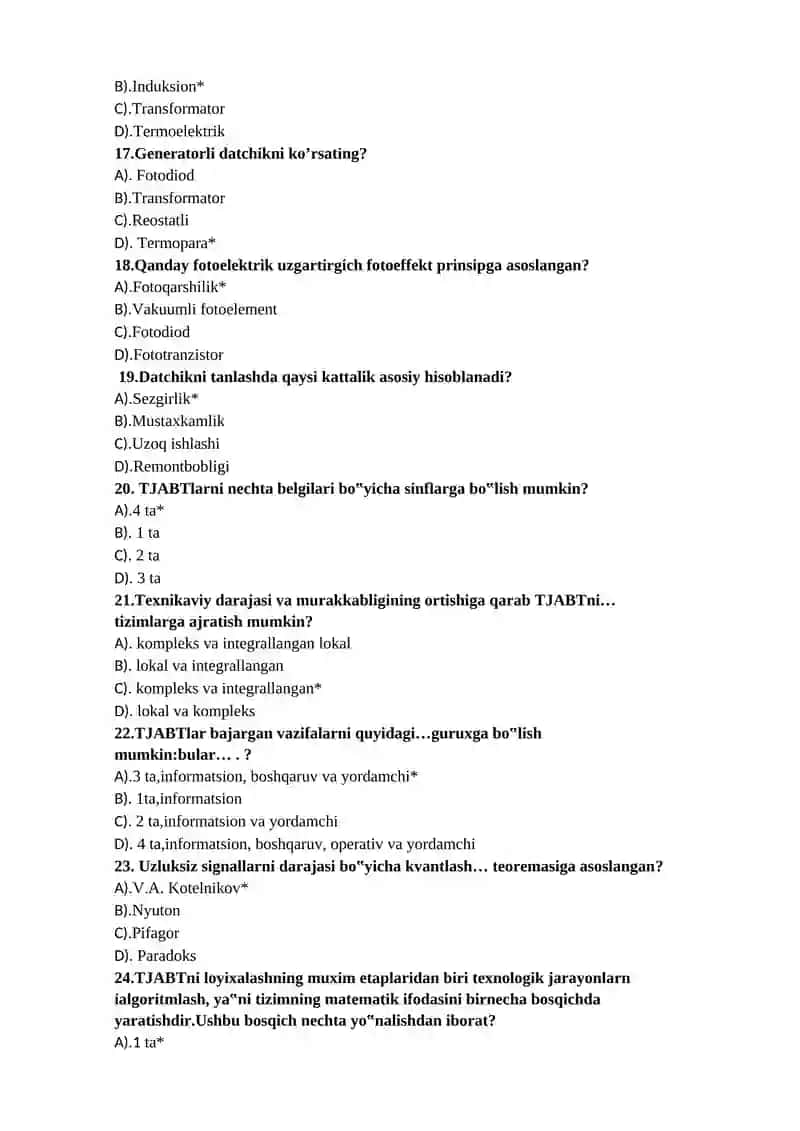 Avtomatik nazorat va boshqarish 3