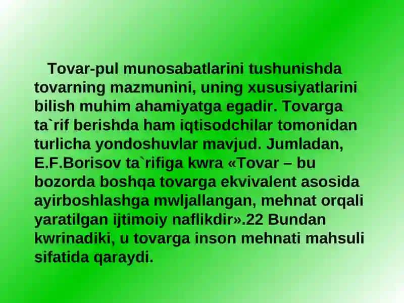 Tovar assortimentini rejalashtirish 3