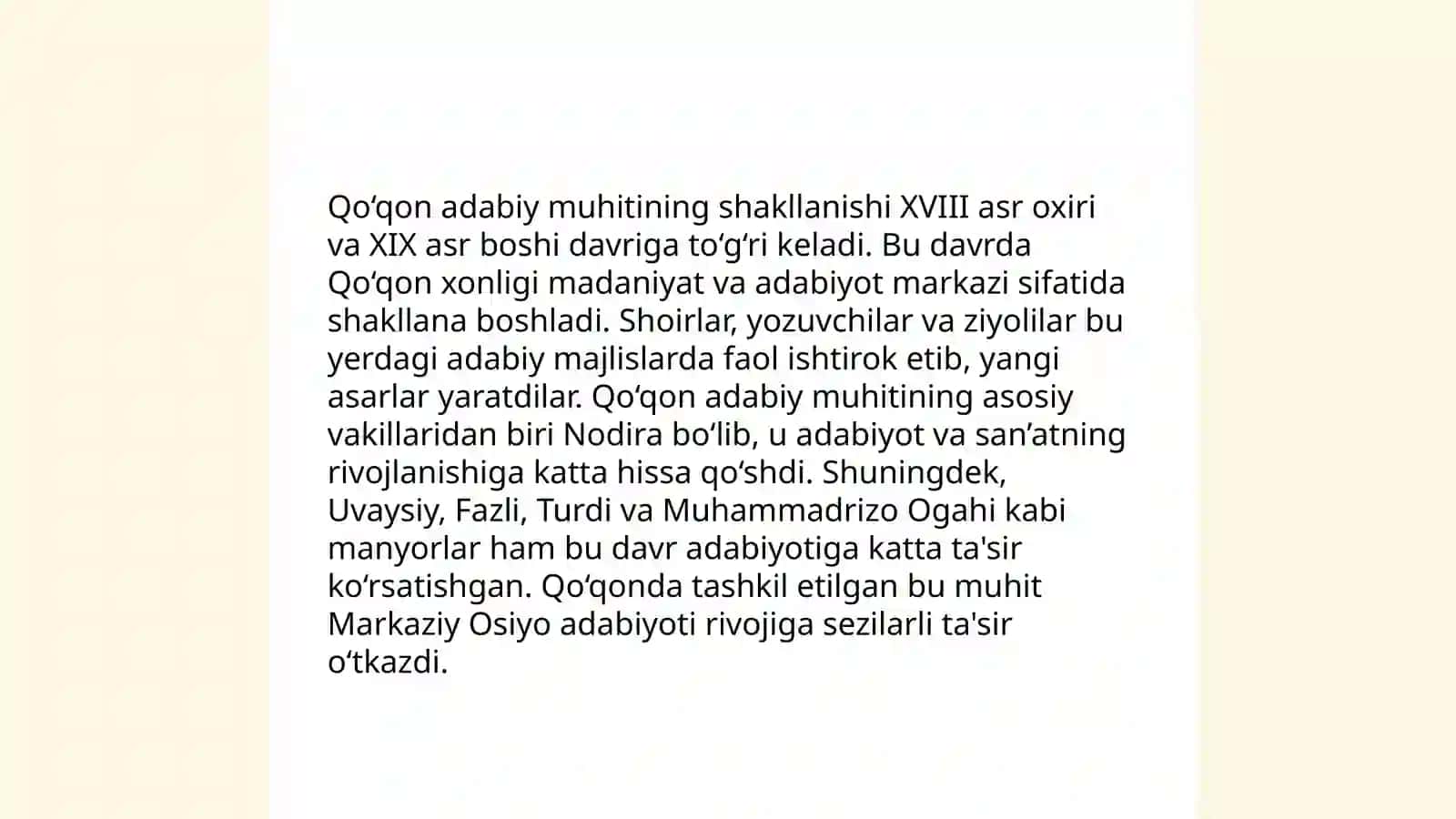 Qo'qon adabiy muhiti. Amiriy ijodi 3