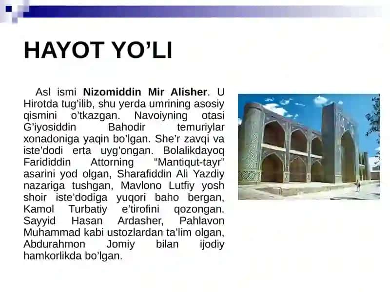 ALISHER NAVOIY ILMIY MEROSI 3