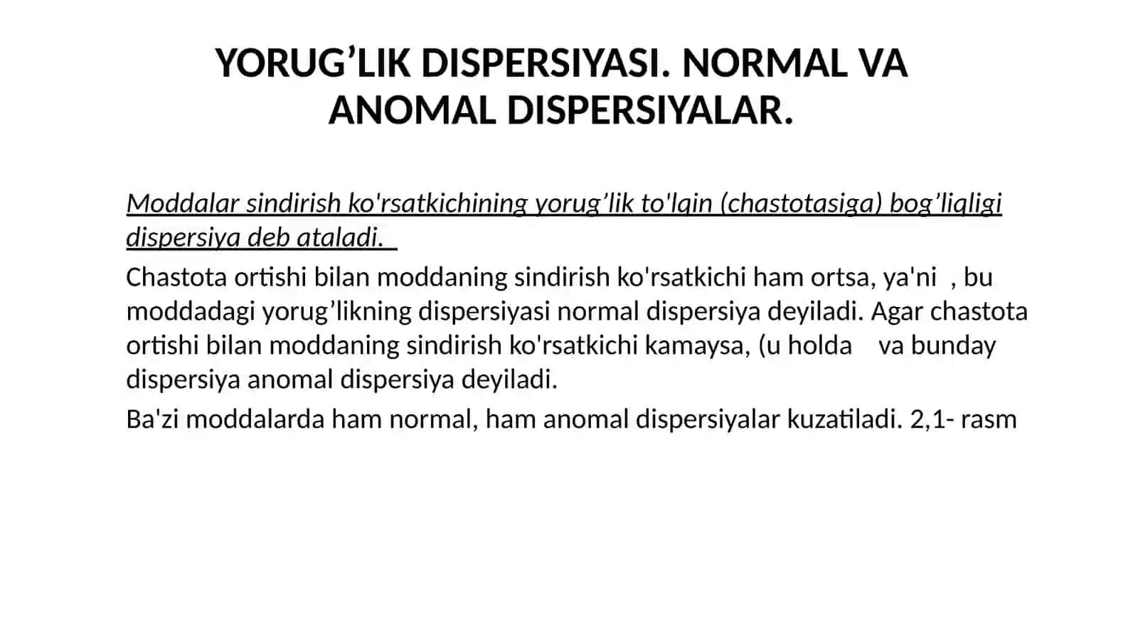 Yorug'lik nurini tanlab yutilish xodisasi 3
