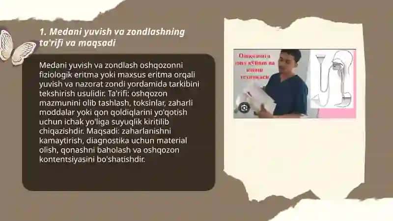 Medani yuvish va zontlash 3