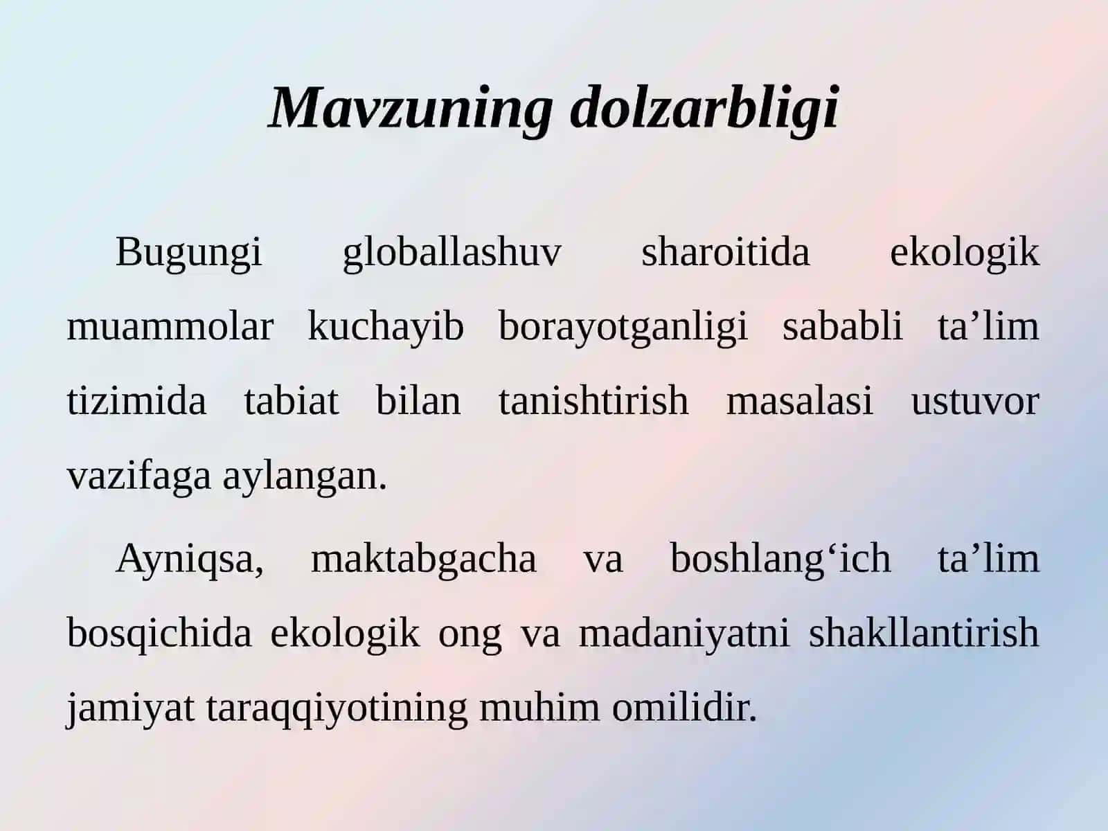 Tabiat bilan tanishtirish tamoyillari 3