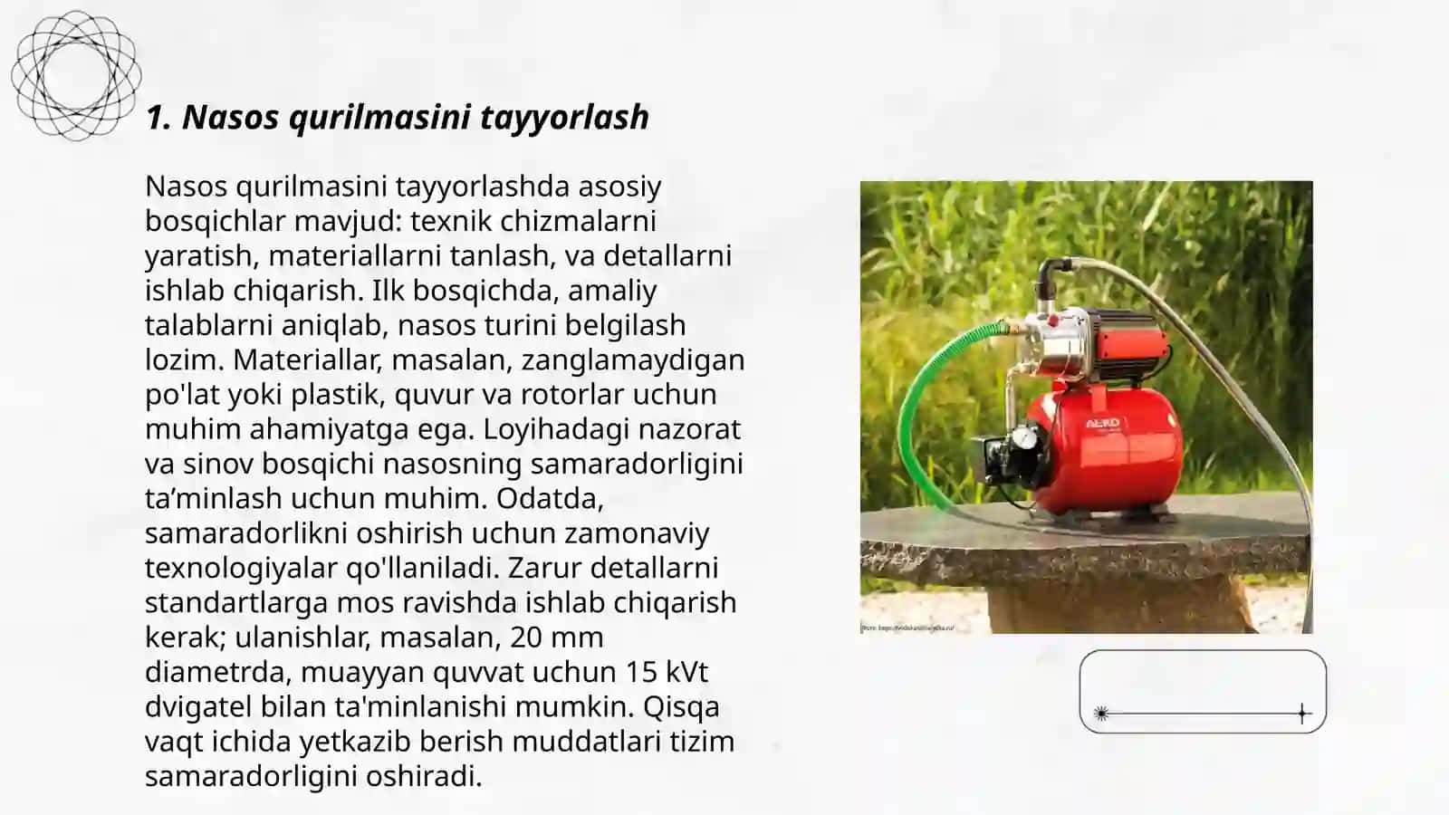 Nasos qurilmasini órnatish 3