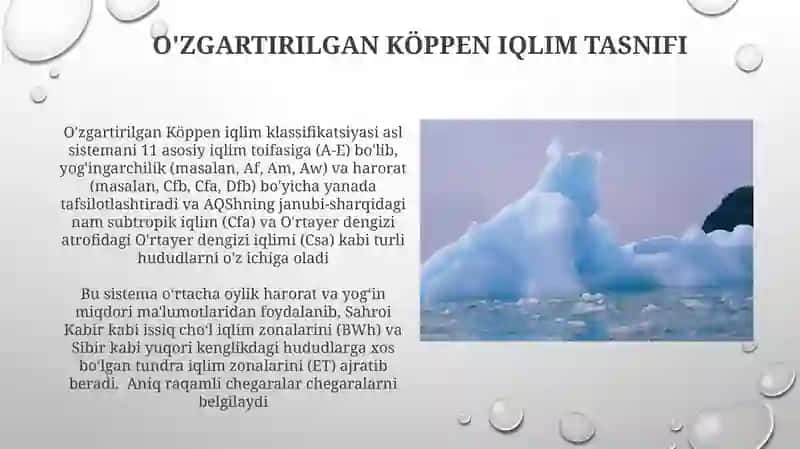 Iqlimning tasniflari 3