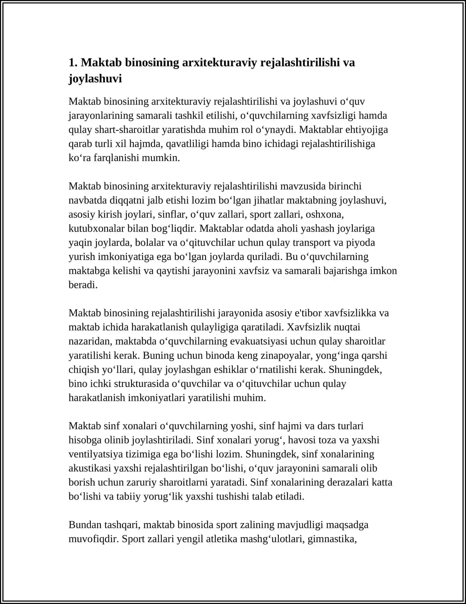MAKTAB BINOSI VA JIHOZLARIGA QOYILADIGON JIXOZLAR 3