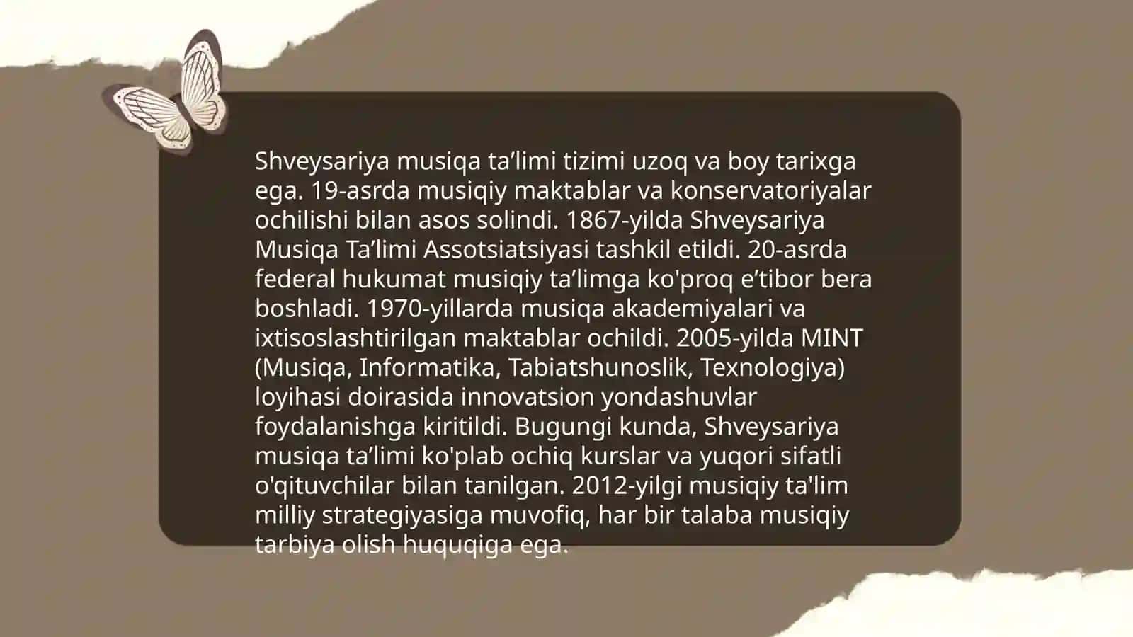 Shveysariya musiqa taʼlimi tizimi 3