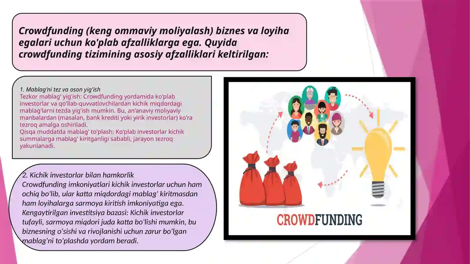 Crowdfunding platforması va unda pul yig’ish 3