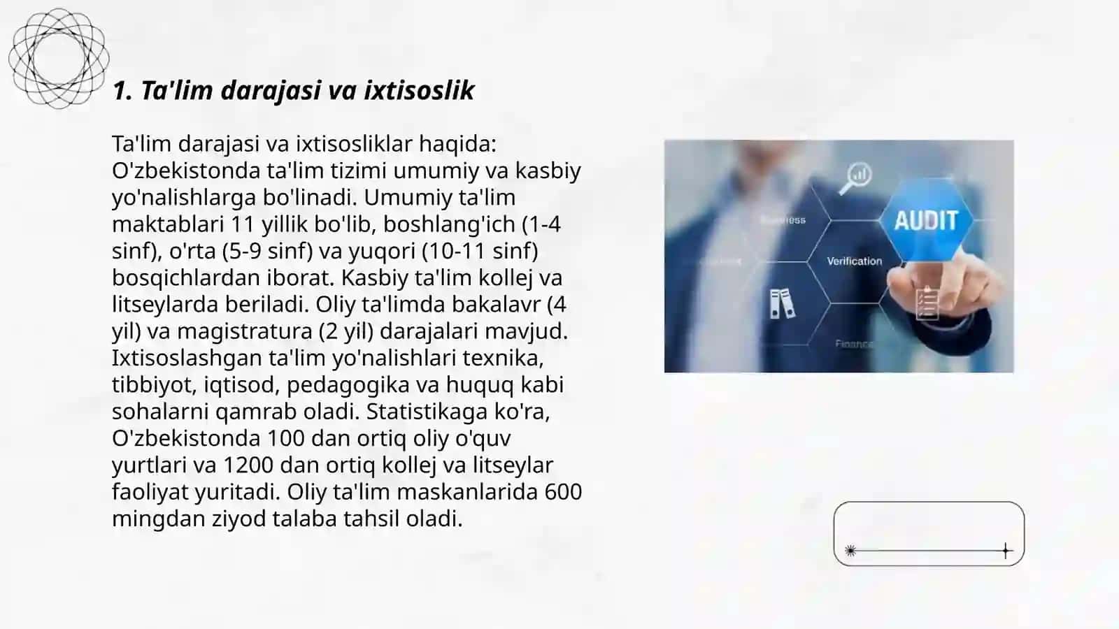 Auditorlik kasbiga qo‘yiladigan malakaviy talablar 3