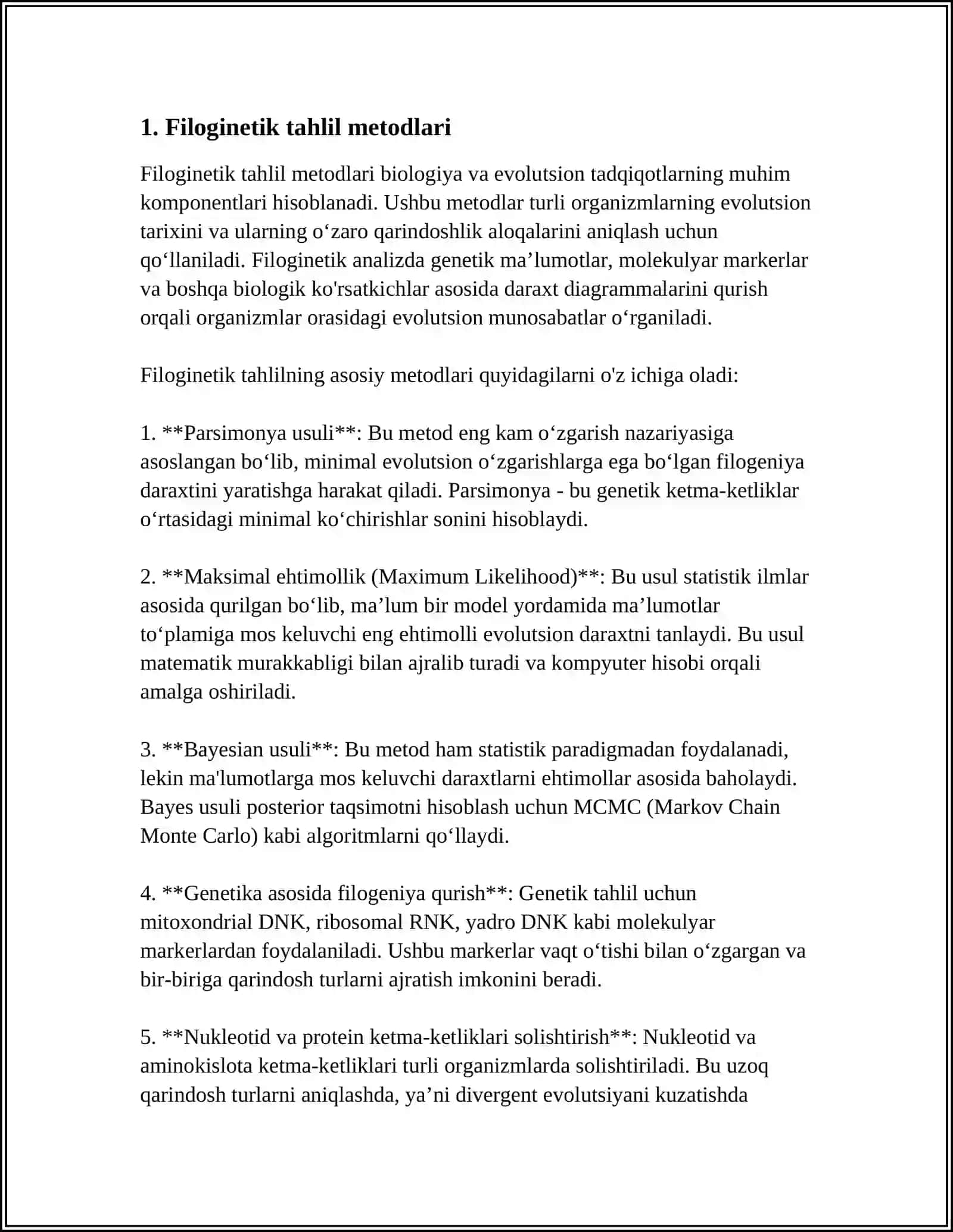 FILOGINETIK TILSHUNOSLIK 3