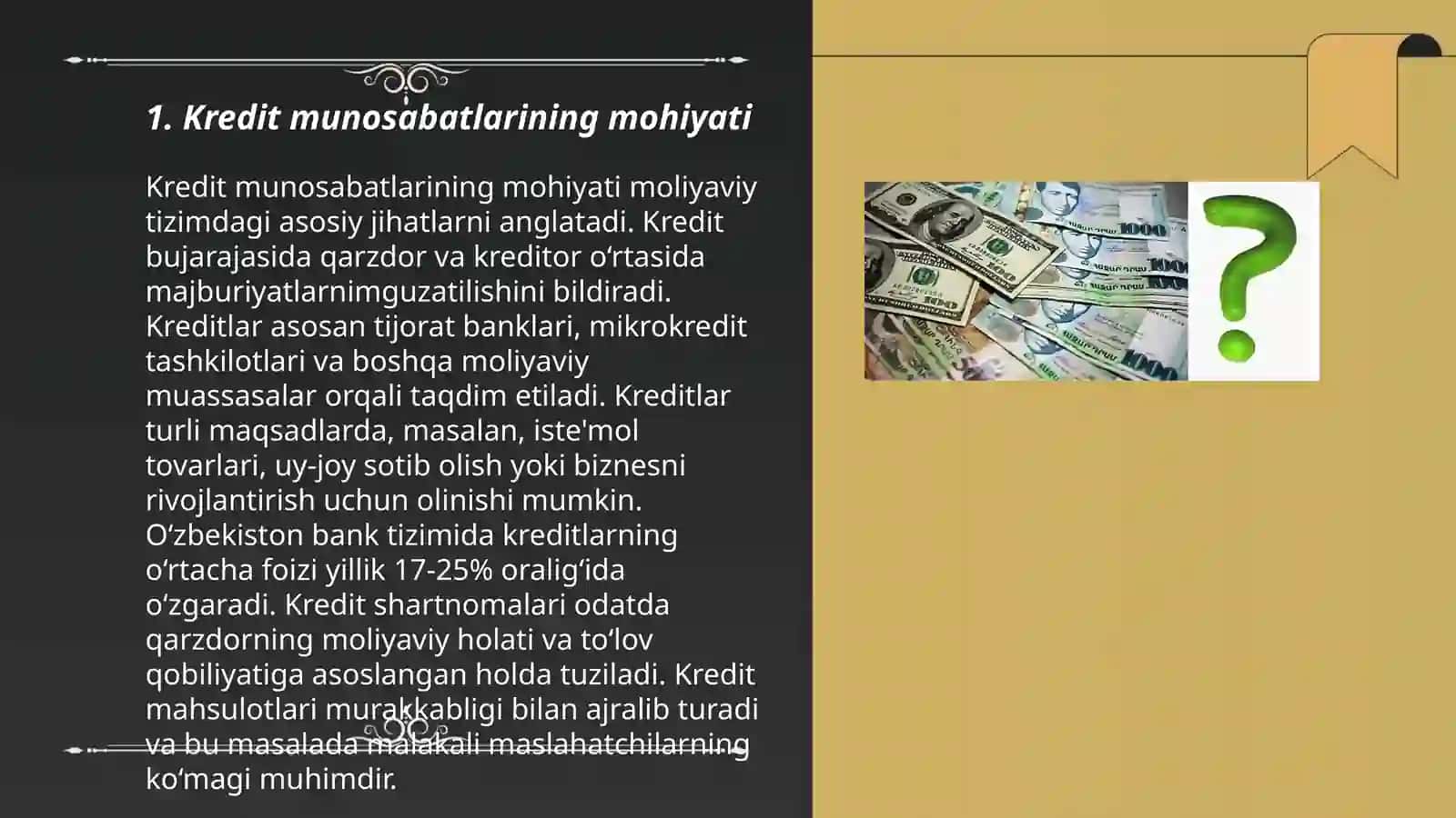 Kredit munosabatlari va ularning turlari 3