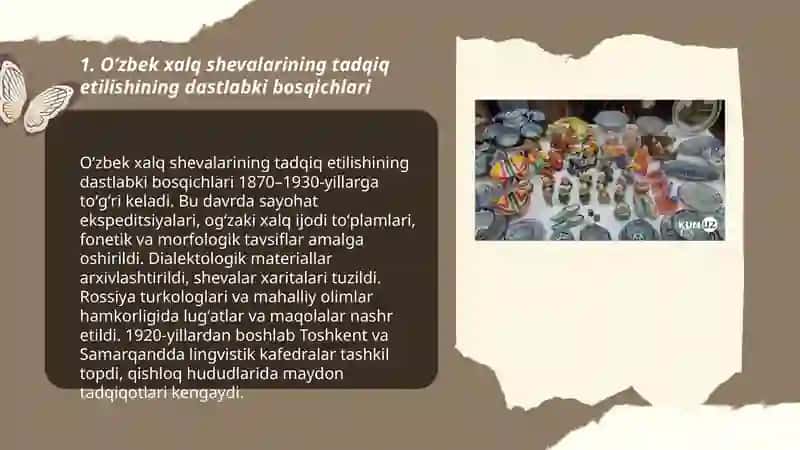 Oʻzbek xalq shevalarining oʻrganilish tarixi 3