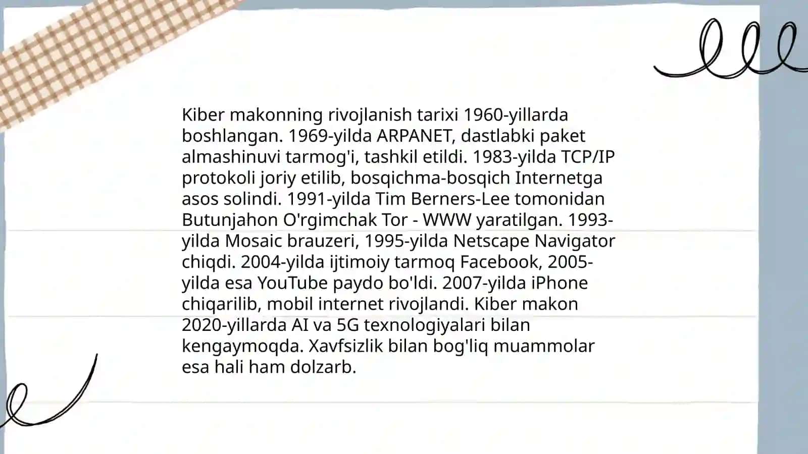 Kiber Makonning Rivojlanishi 3