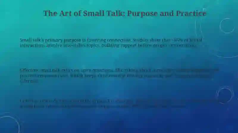 The Art of Small Talk: Purpose and Practice 3