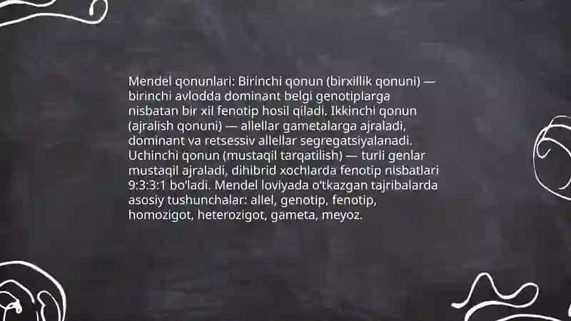 Irsiyat va o’zgaruvchanlik 3