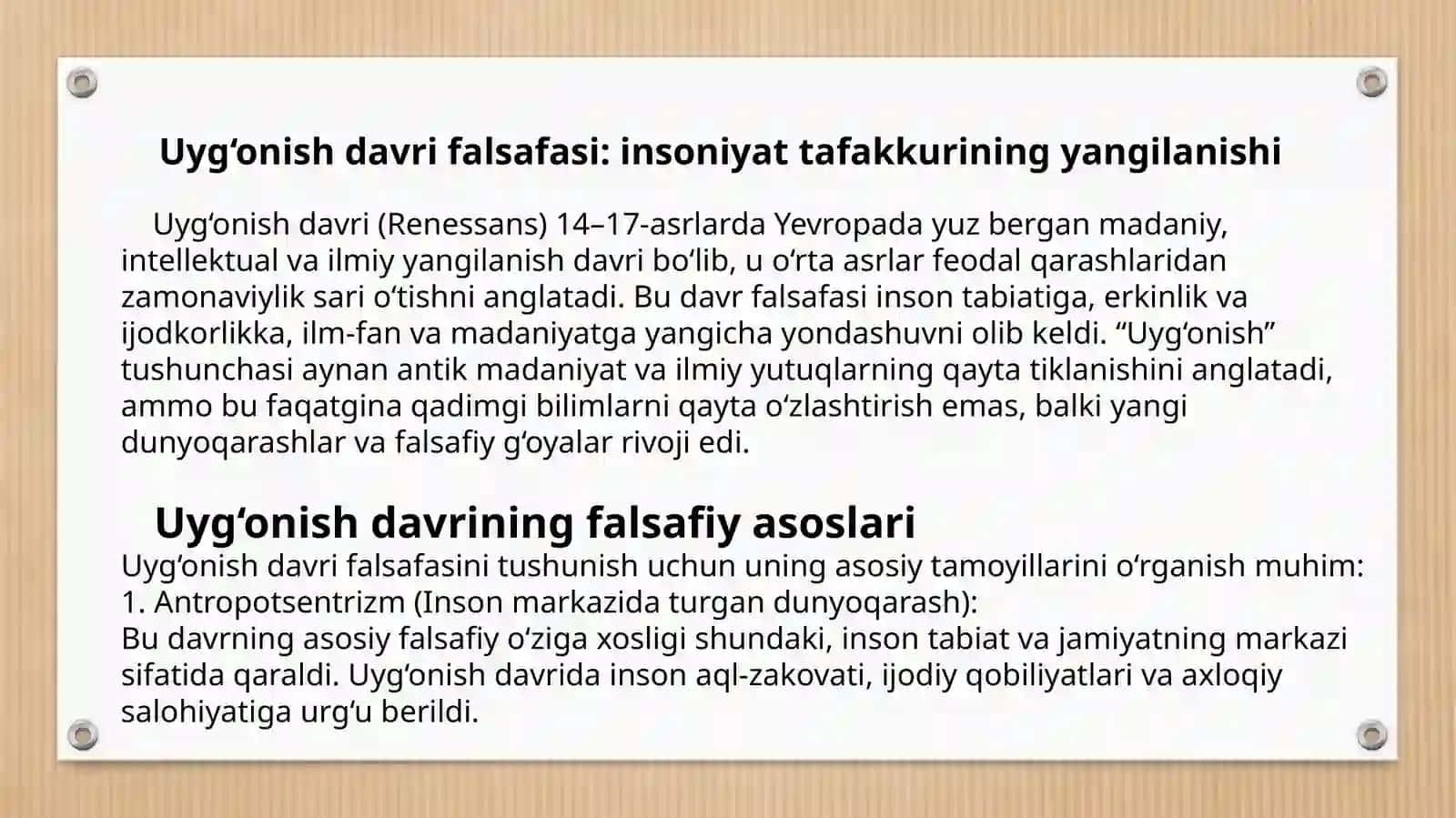 UYG‘ONISH DAVRI FALSAFASI 3