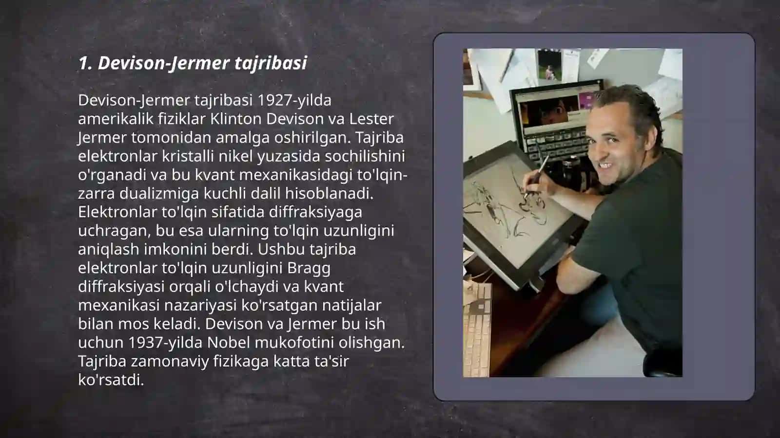 Devisson-Jermer va Tomson Tartakovskiy tajribalari 3