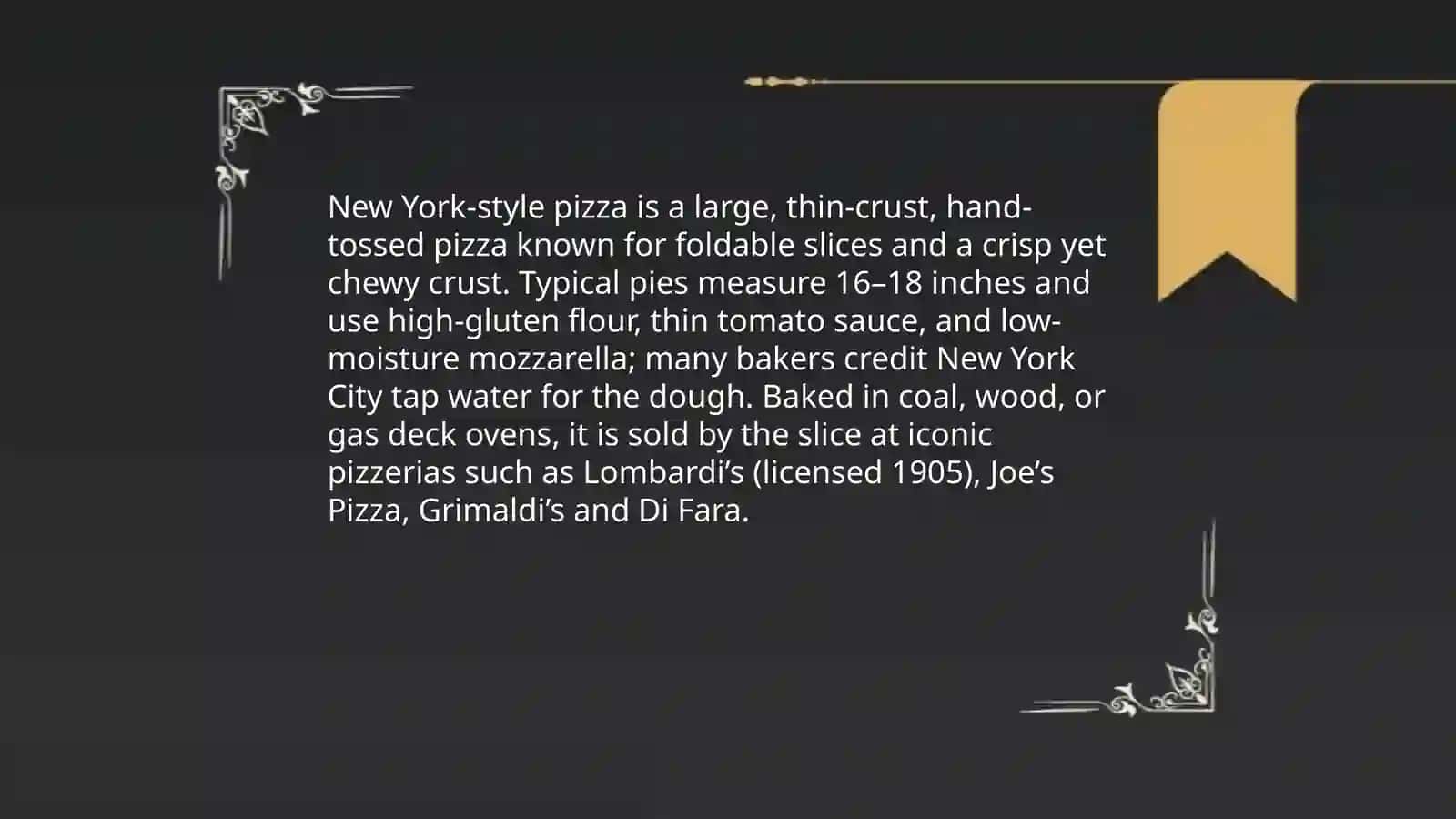Information about New York. Dishes, Traditional and famous places 3