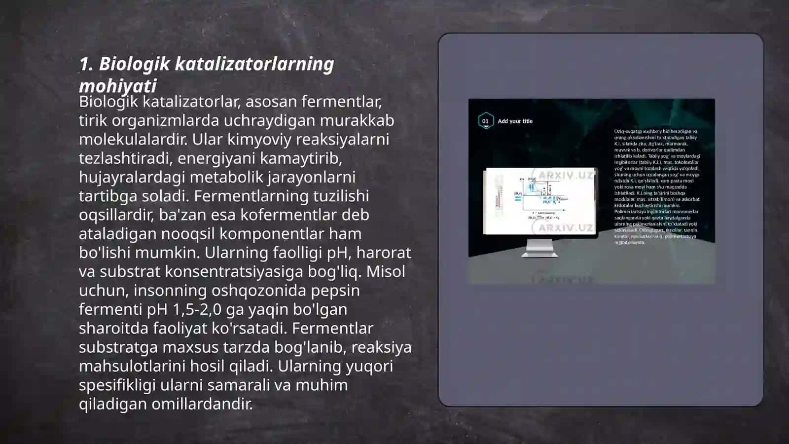 Biologik katalizatorlar 3