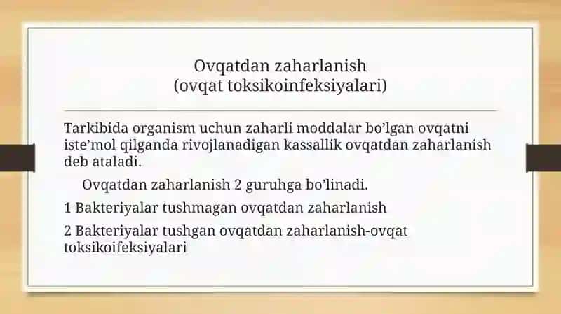 Ovqatdanzaharlanish(BOTULIZM) 3
