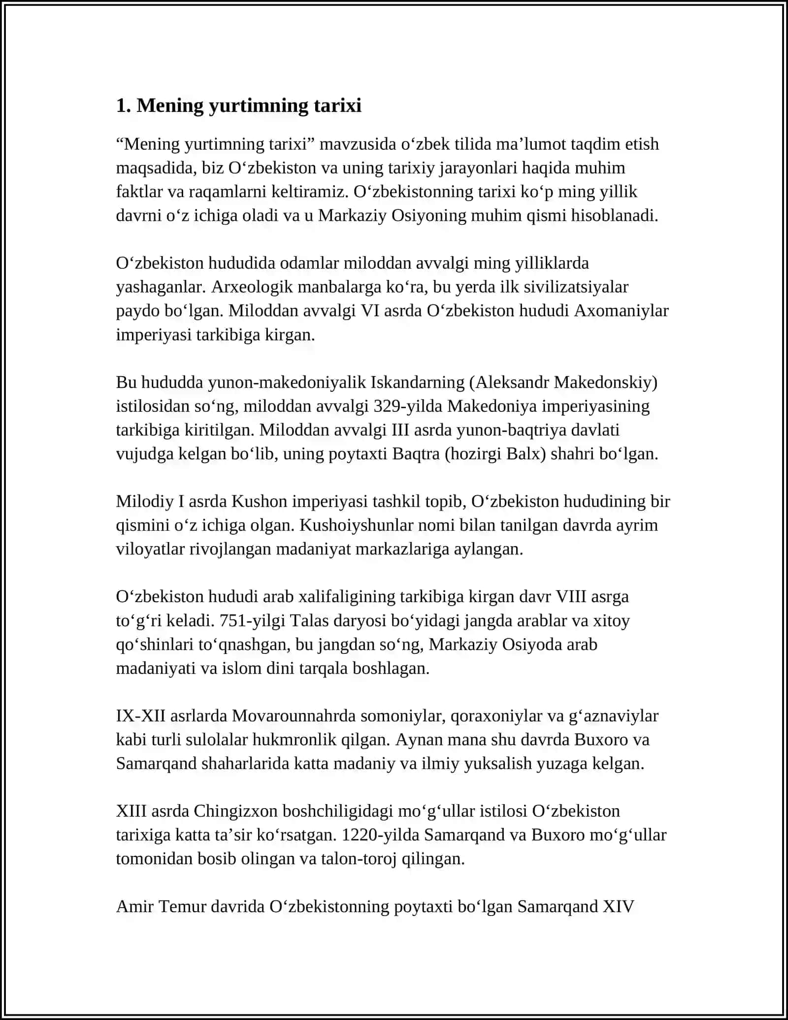 MENING YURTIM 3