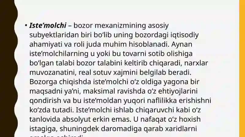 Iste’molchilarxatti-harakatining tahlili 3