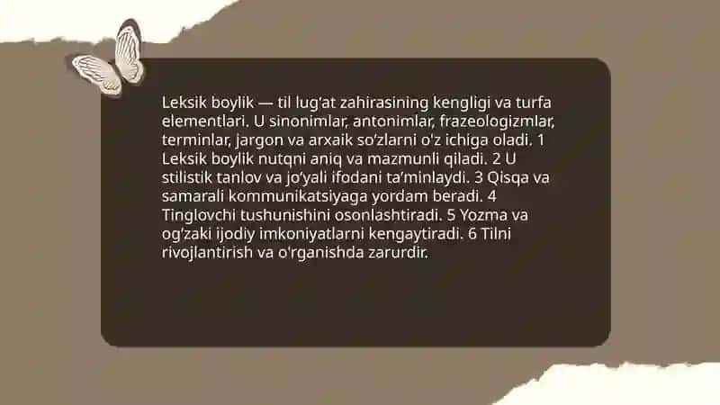 Nutqning boyligi va jo'yaliligi 3