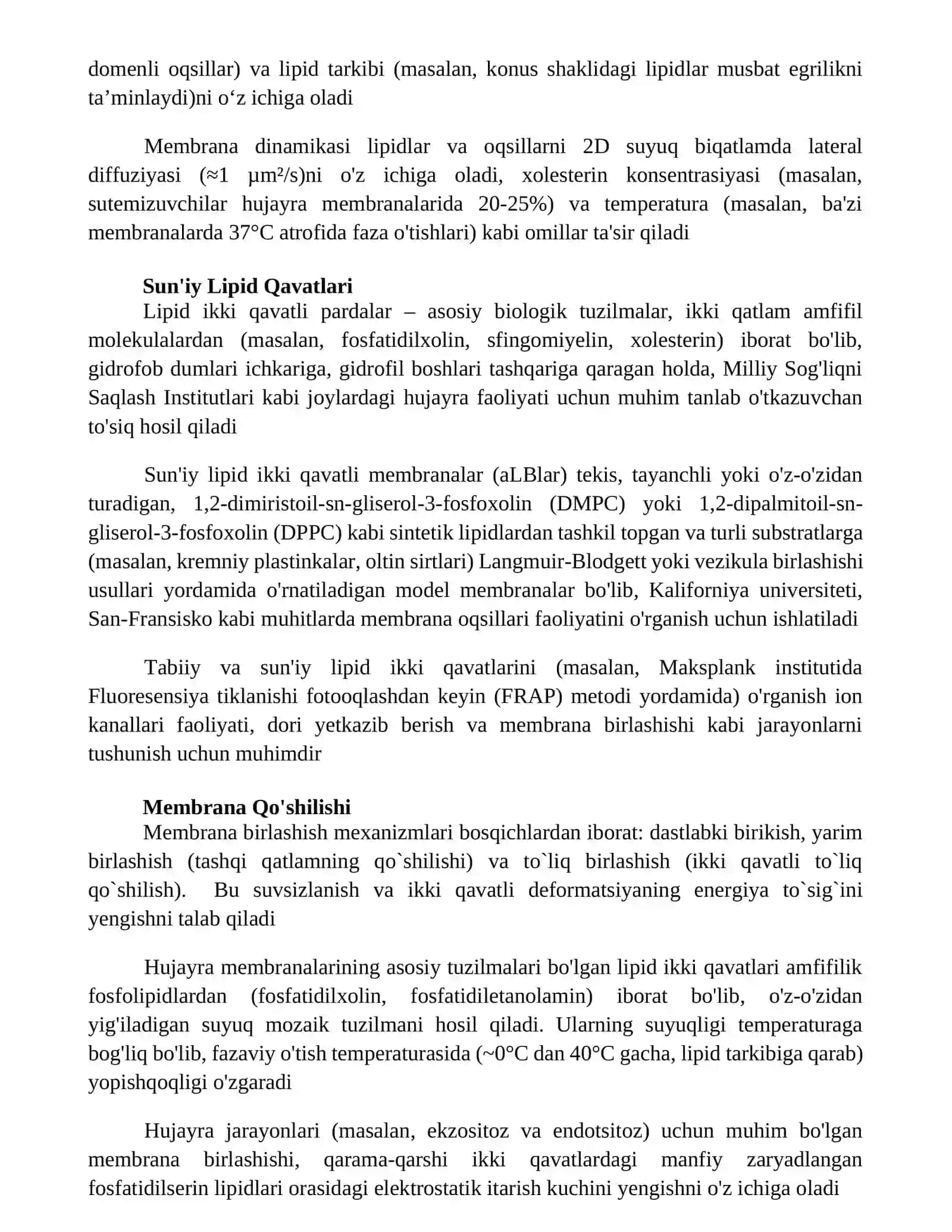 Ikki qavatli lipid membranalari 3