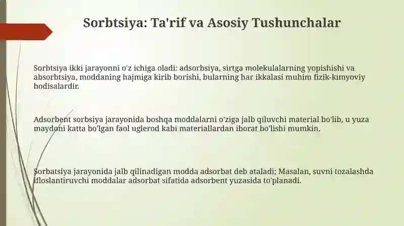 Sorbsiya va uning turlari 3