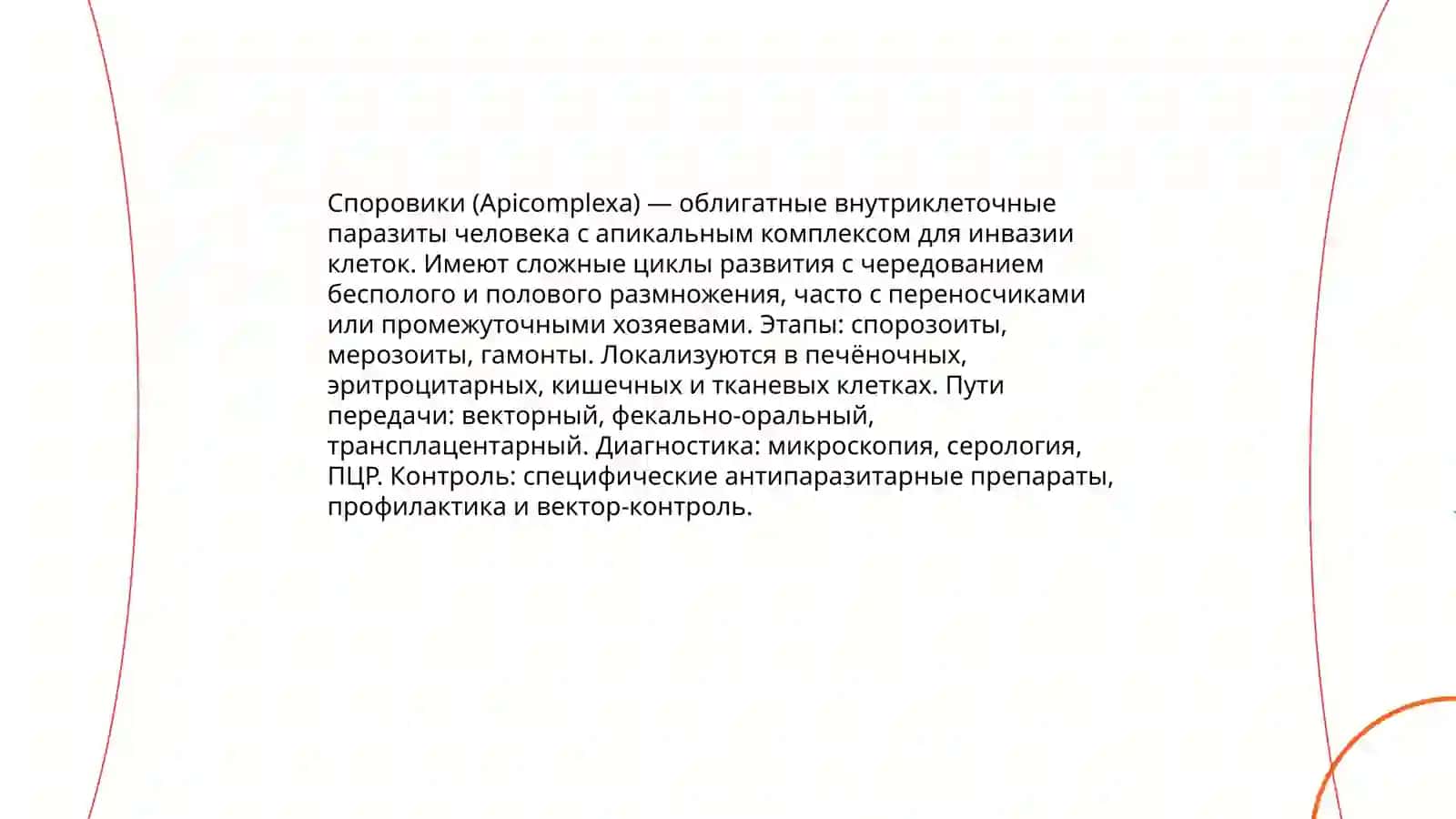 Sporalilar –odam parazitlari 3