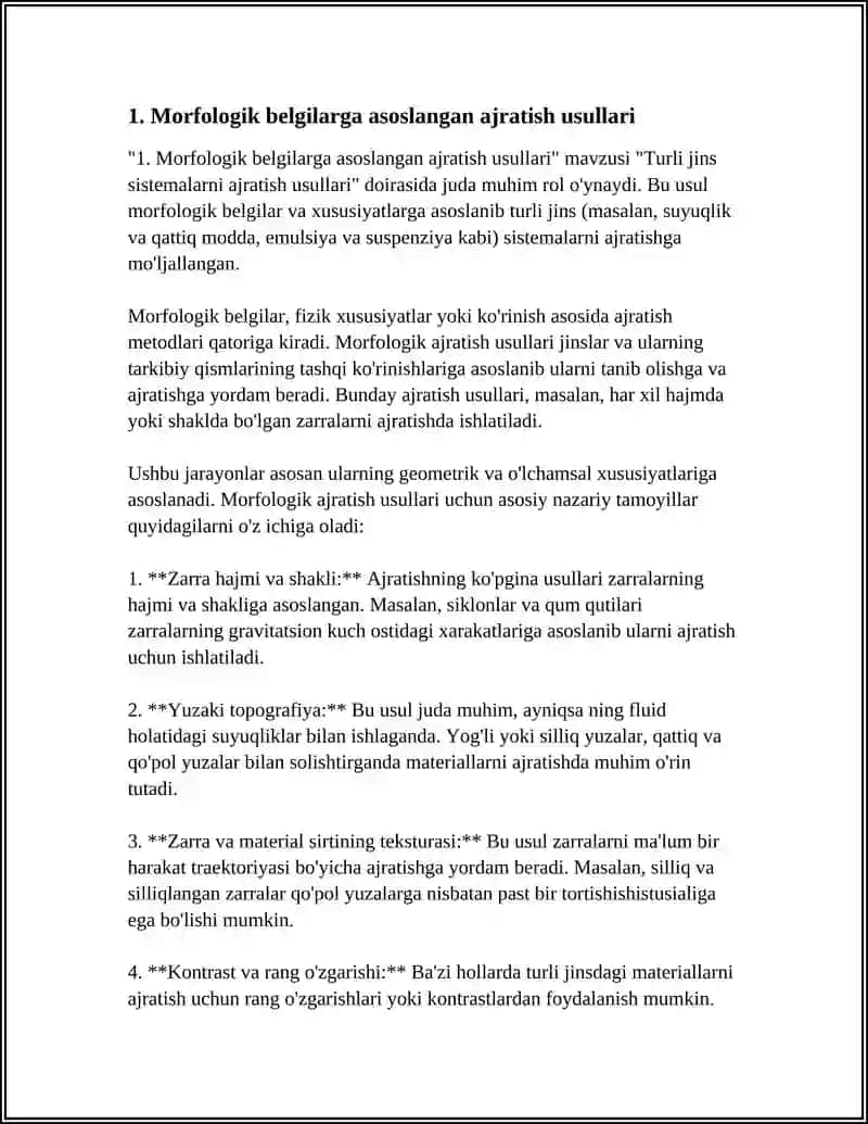 TURLI JINS SISTEMALARINI AJRATISH USULLARI 3