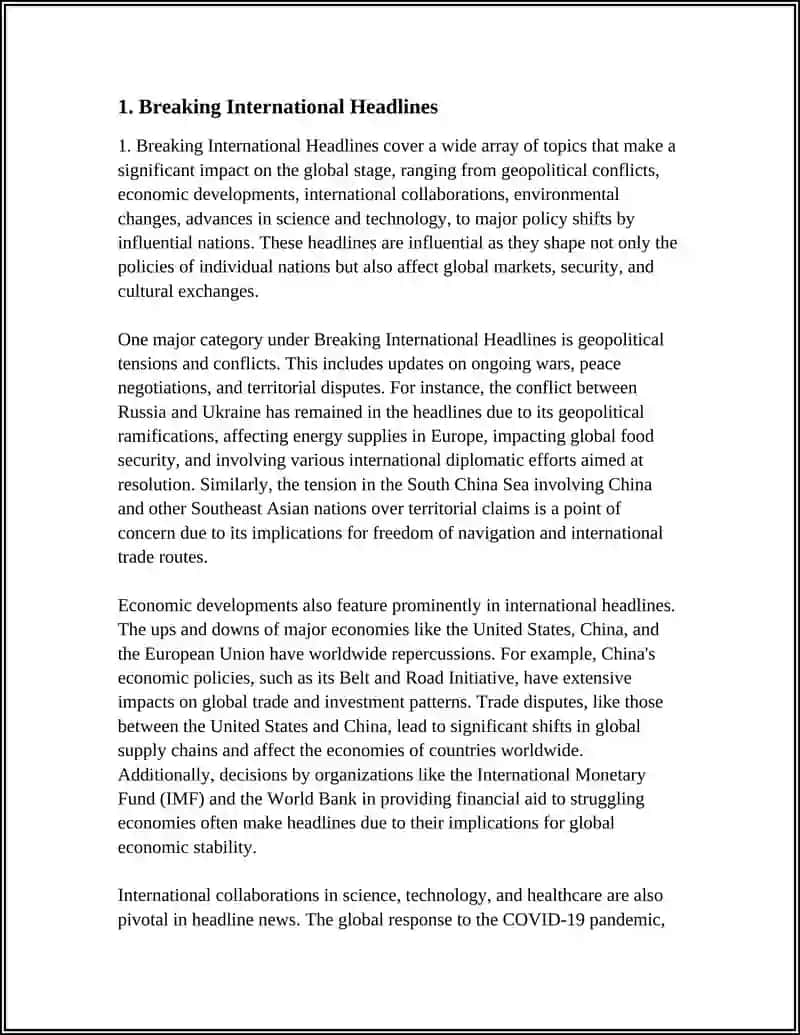 HEADLINE NEWS course 3