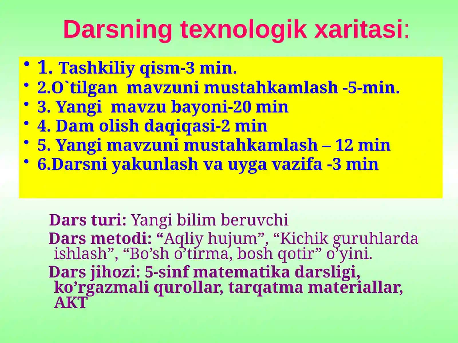 5-sinf Matematika fanidan Parallel va perpendikular to'g'ri chiziqlar ochiq dars ishlanma 3